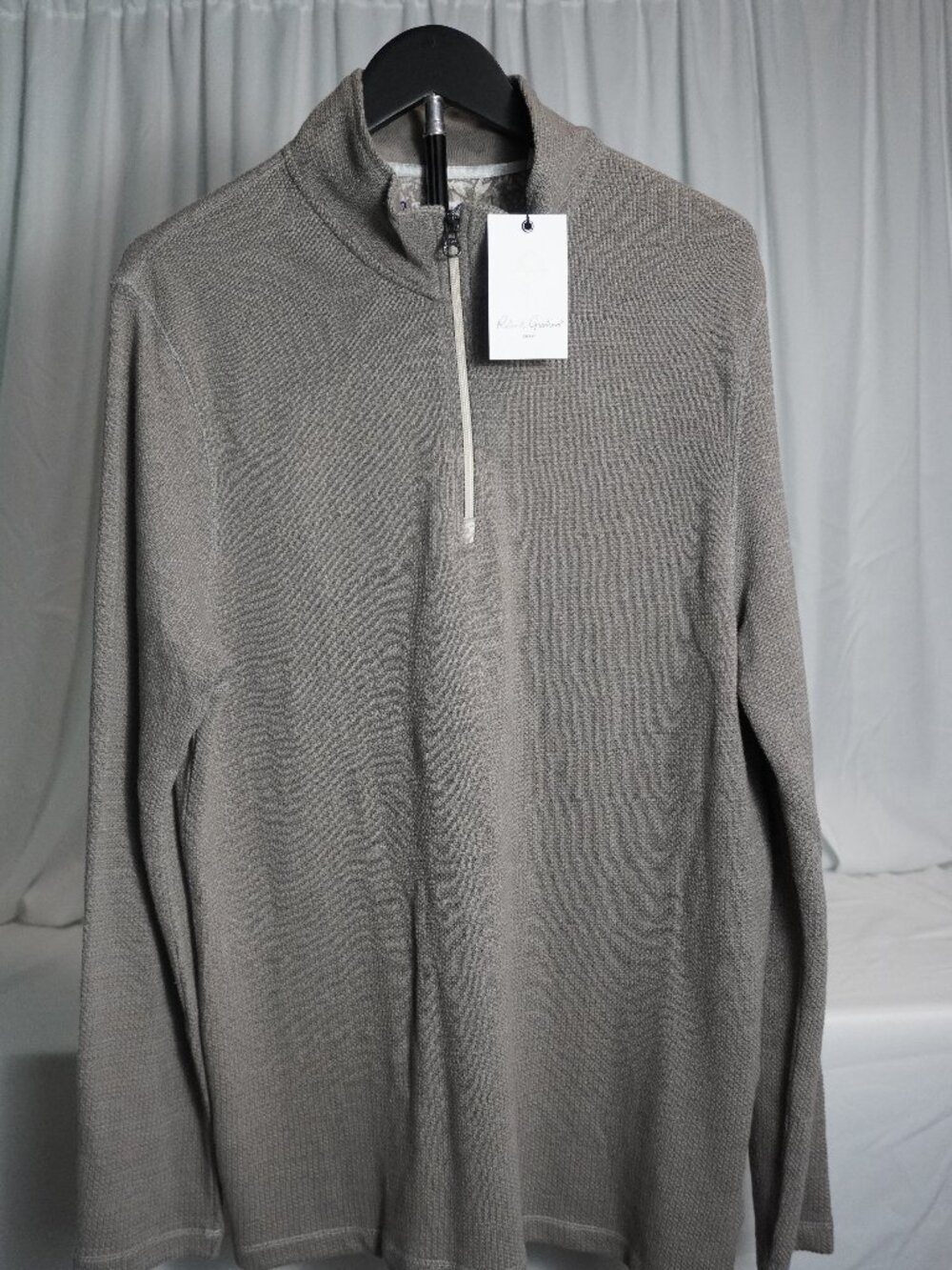 Robert Graham Quarter-Zip Pullover – Textured Knit – Size XL (NWT)